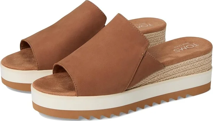 TOMS Diana Mule Women's Shoes Brown Sugar Raffia : 8 B - Medium, Textile
