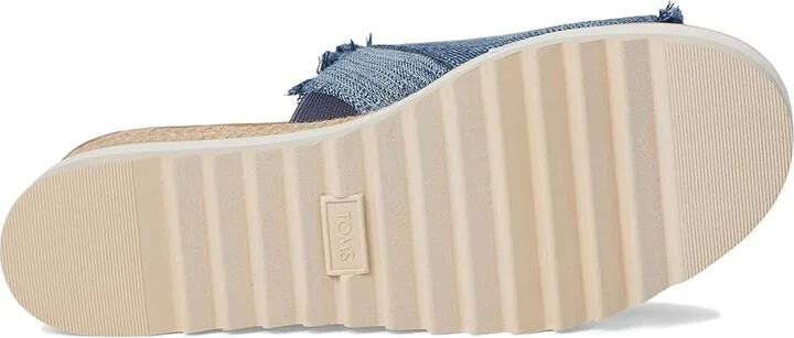 TOMS Diana Mule Women's Shoes Dark Sky Textured Denim/Fray : 6.5 B - Medium, Textile - Image 3