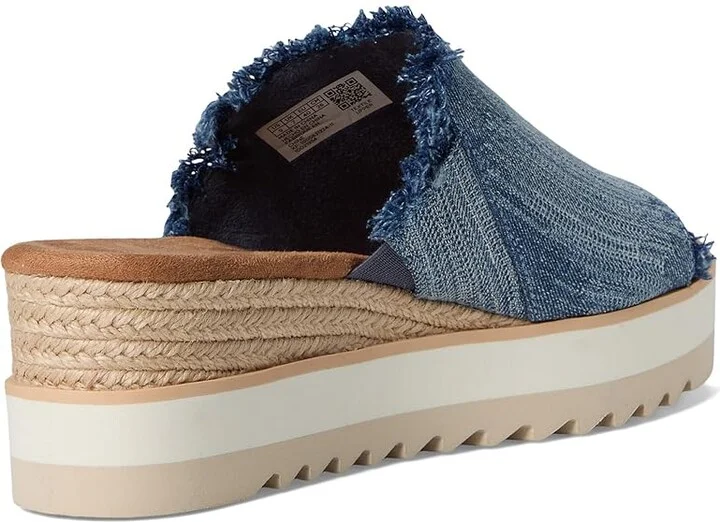 TOMS Diana Mule Women's Shoes Dark Sky Textured Denim/Fray : 6.5 B - Medium, Textile - Image 4