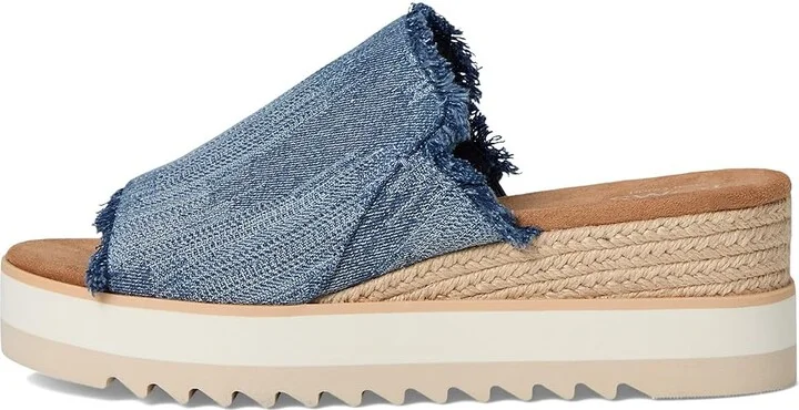 TOMS Diana Mule Women's Shoes Dark Sky Textured Denim/Fray : 6.5 B - Medium, Textile - Image 6
