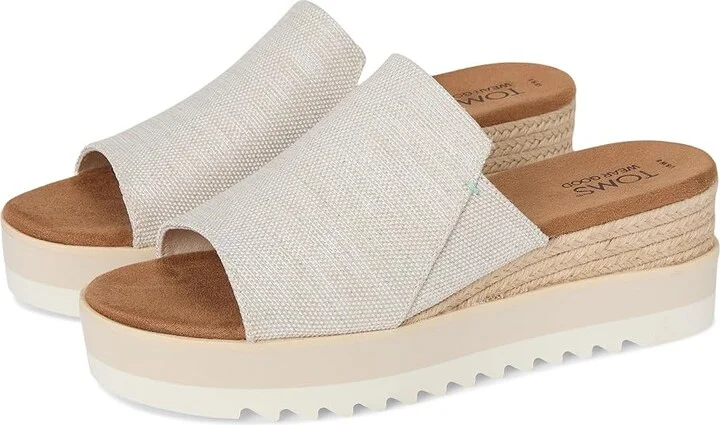 TOMS Diana Mule Women's Shoes Natural : 10 B - Medium, Textile