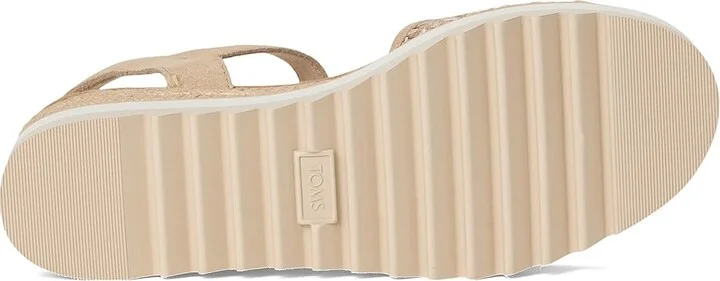 TOMS Diana Sandal Women's Sandals Champagne Metallic : 9.5 B - Medium, Leather/Rubber - Image 3