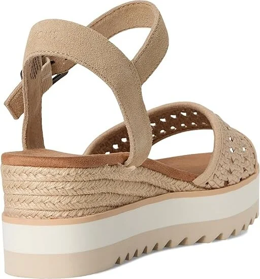 TOMS Diana Sandal Women's Sandals Champagne Metallic : 9.5 B - Medium, Leather/Rubber - Image 4