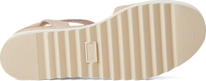 TOMS Diana Sandal Women's Sandals Pale Rose Metallic Suede : 6.5 B - Medium, Leather/Rubber - Image 3