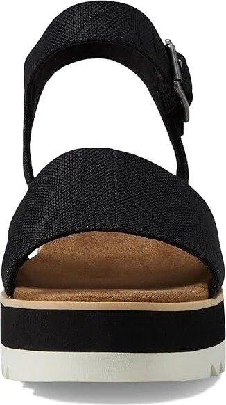 TOMS Diana WIDE Women's Shoes Black Wide Width Heavy Canvas : 10 D - Wide - Image 2