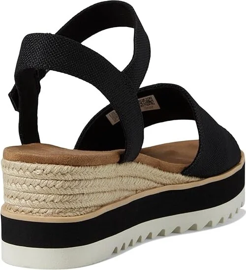 TOMS Diana WIDE Women's Shoes Black Wide Width Heavy Canvas : 10 D - Wide - Image 4