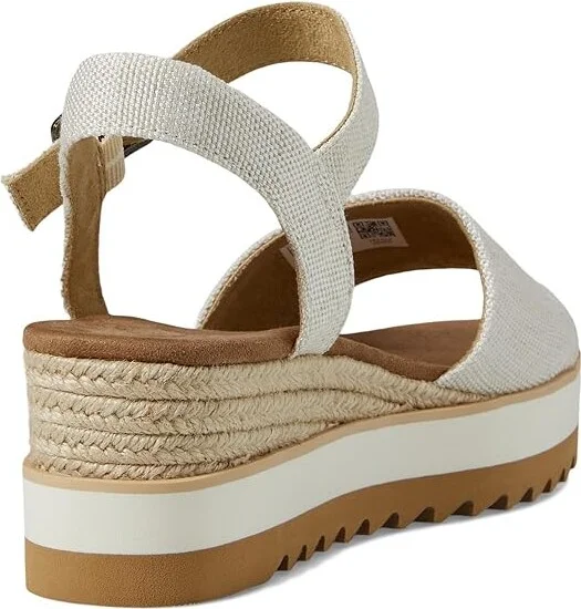 TOMS Diana WIDE Women's Shoes Natural Wide Width Yarn Dye : 11 D - Wide, Canvas - Image 4