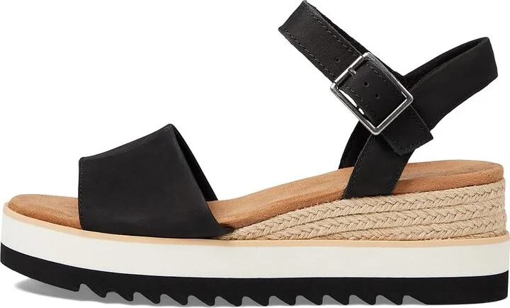 TOMS Diana Women's Shoes Black 1 : 10 B - Medium, Canvas - Image 5