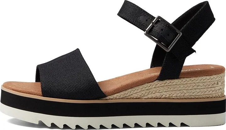 TOMS Diana Women's Shoes Black : 10 B - Medium, Canvas - Image 5