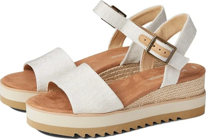TOMS Diana Women's Shoes Natural : 10 B - Medium, Canvas