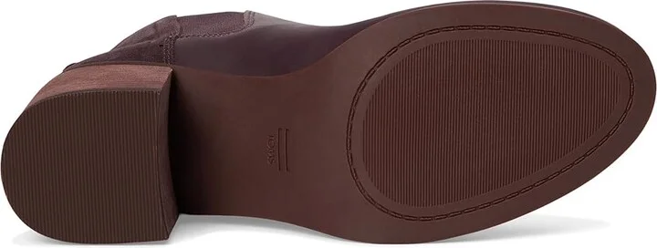 TOMS Evelyn Chelsea Women's Boots Blackberry Leather : 9.5 B - Medium - Image 3