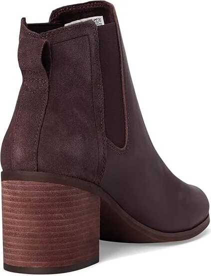 TOMS Evelyn Chelsea Women's Boots Blackberry Leather : 9.5 B - Medium - Image 4