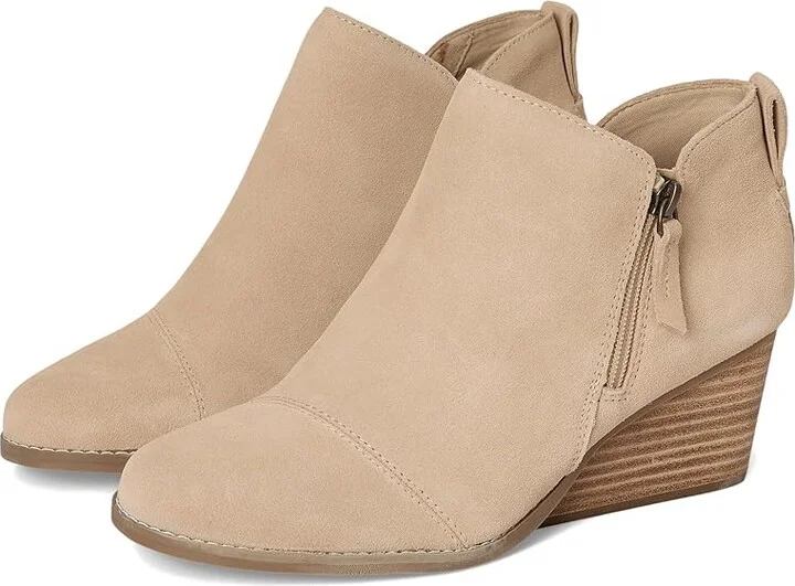 TOMS Goldie Women's Boots Oatmeal : 5 B - Medium, Leather