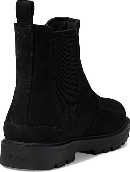 TOMS Griffin Men's Boots Black Water Resistant Leather : 10 D - Medium, Leather/Rubber - Image 4