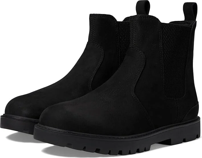 TOMS Griffin Men's Boots Black Water Resistant Leather : 10 D - Medium, Leather/Rubber
