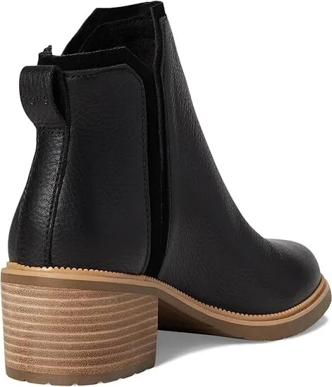 TOMS Hailey Women's Boots Black Leather : 8.5 B - Medium - Image 4