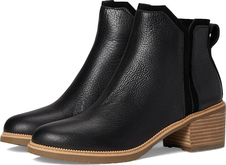 TOMS Hailey Women's Boots Black Leather : 8.5 B - Medium