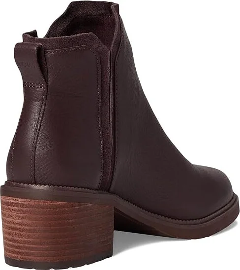 TOMS Hailey Women's Boots Blackberry Leather : 5.5 B - Medium - Image 4