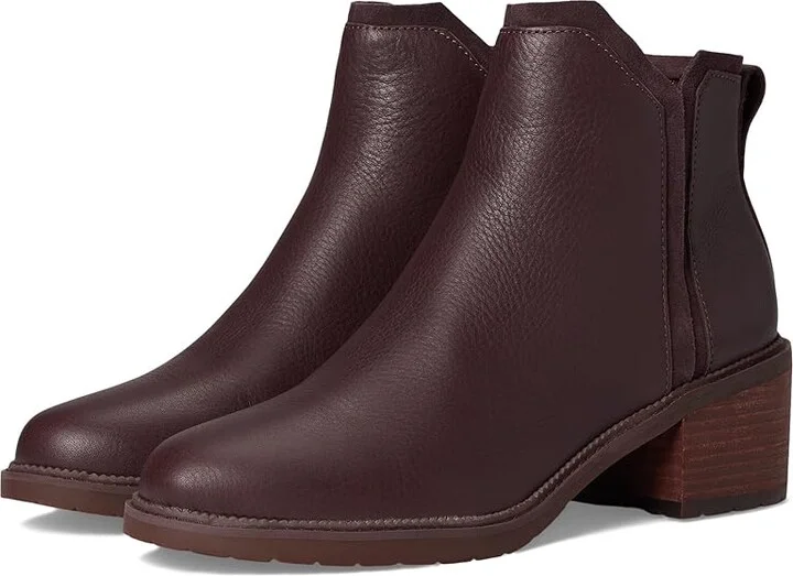 TOMS Hailey Women's Boots Blackberry Leather : 5.5 B - Medium