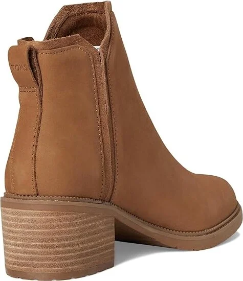 TOMS Hailey Women's Boots Brown Sugar Leather : 9 B - Medium - Image 4