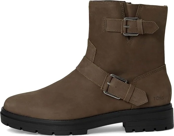 TOMS Ionie Moto Women's Boots Canteen : 5 B - Medium, Suede - Image 6
