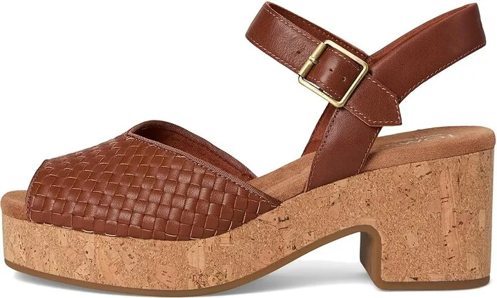 TOMS Isla Peep Toe Women's Sandals Amber Brown : 7 B - Medium, Synthetic - Image 6
