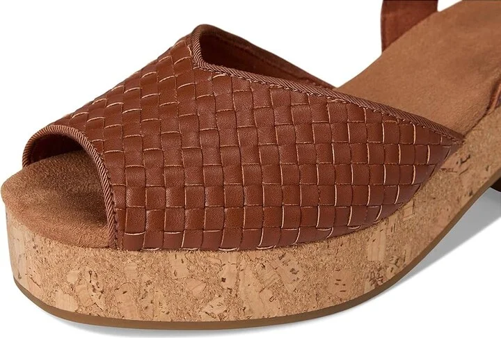 TOMS Isla Peep Toe Women's Sandals Amber Brown : 7 B - Medium, Synthetic - Image 7