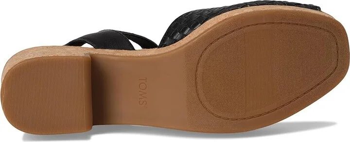 TOMS Isla Peep Toe Women's Sandals Black1 : 7.5 B - Medium, Synthetic - Image 3