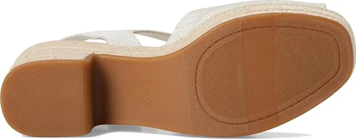 TOMS Isla Peep Toe Women's Sandals Natural : 6 B - Medium, Synthetic - Image 3