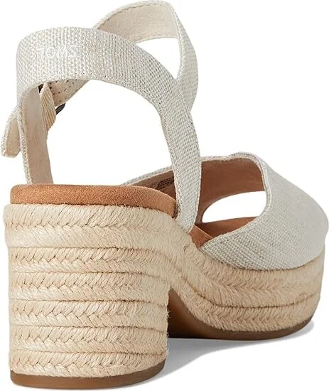 TOMS Isla Peep Toe Women's Sandals Natural : 6 B - Medium, Synthetic - Image 4