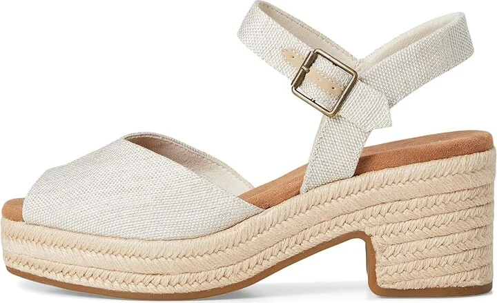 TOMS Isla Peep Toe Women's Sandals Natural : 6 B - Medium, Synthetic - Image 6