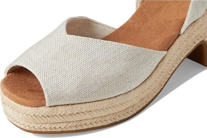 TOMS Isla Peep Toe Women's Sandals Natural : 6 B - Medium, Synthetic - Image 7