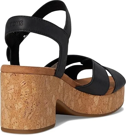 TOMS Isla Women's Sandals Black : 9.5 B - Medium, Rubber/Suede - Image 4