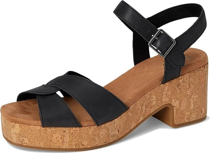 TOMS Isla Women's Sandals Black : 9.5 B - Medium, Rubber/Suede - Image 5