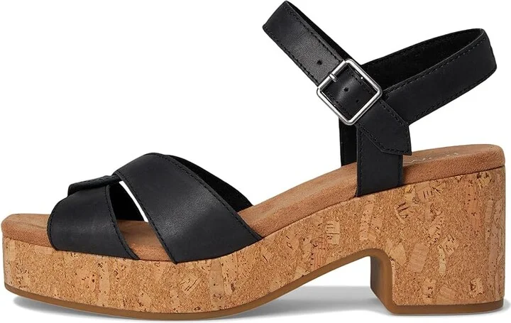 TOMS Isla Women's Sandals Black : 9.5 B - Medium, Rubber/Suede - Image 6