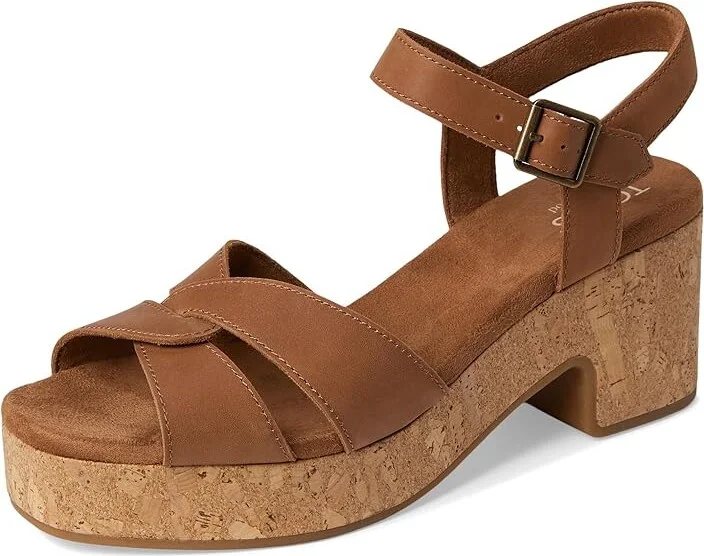 TOMS Isla Women's Sandals Brown Sugar : 6.5 B - Medium, Rubber/Suede - Image 5