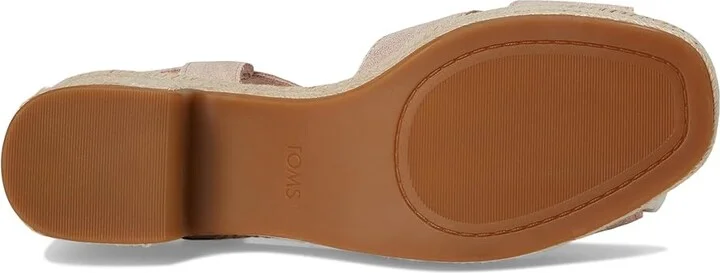 TOMS Isla Women's Sandals Pale Rose Suede : 9.5 B - Medium, Rubber/Suede - Image 3