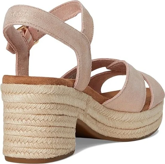 TOMS Isla Women's Sandals Pale Rose Suede : 9.5 B - Medium, Rubber/Suede - Image 4