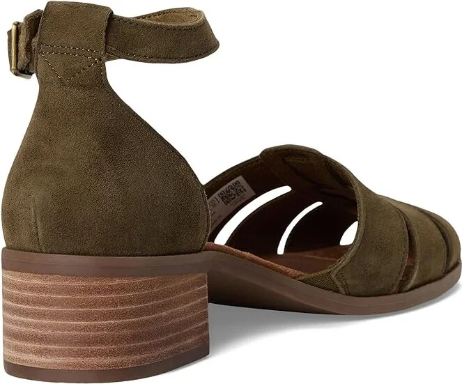 TOMS Jaclyn Fisherman Women's Shoes Military Olive : 12 B - Medium, Suede - Image 4