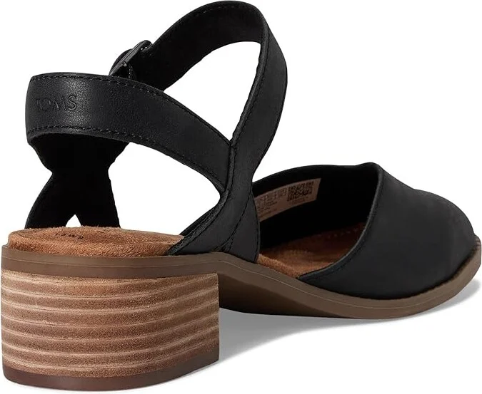 TOMS Jaclyn High Women's Heels Black : 5.5 B - Medium, Leather - Image 4