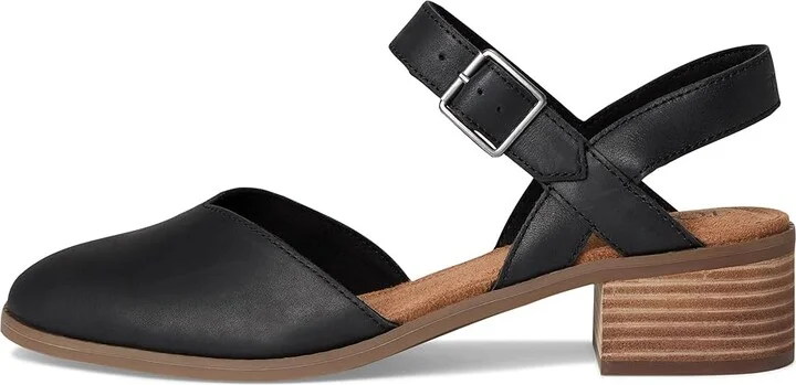 TOMS Jaclyn High Women's Heels Black : 5.5 B - Medium, Leather - Image 6