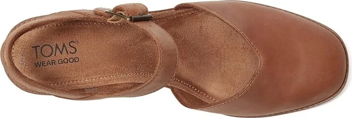 TOMS Jaclyn High Women's Heels Brown Sugar : 8.5 B - Medium, Leather - Image 2