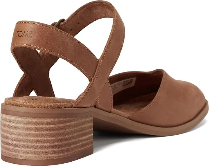 TOMS Jaclyn High Women's Heels Brown Sugar : 8.5 B - Medium, Leather - Image 4