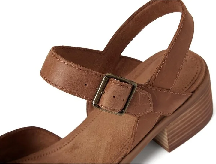 TOMS Jaclyn High Women's Heels Brown Sugar : 8.5 B - Medium, Leather - Image 7