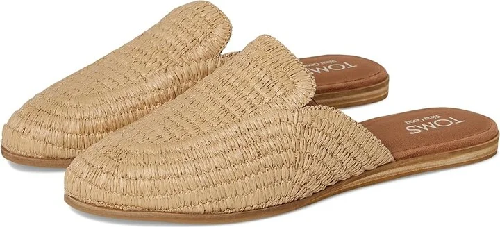 TOMS Jade Women's Shoes Almond Raffia : 6.5 B - Medium, Leather