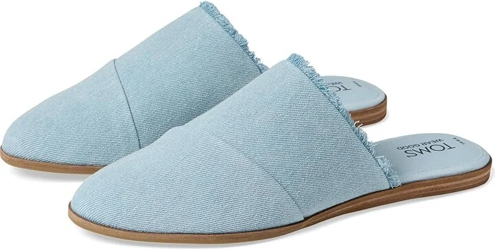 TOMS Jade Women's Shoes Pastel Blue Washed Denim : 6 B - Medium, Leather