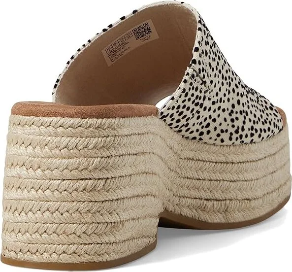 TOMS Laila Mule Women's Shoes Flocked Mini Cheetah : 5.5 B - Medium, Synthetic - Image 4
