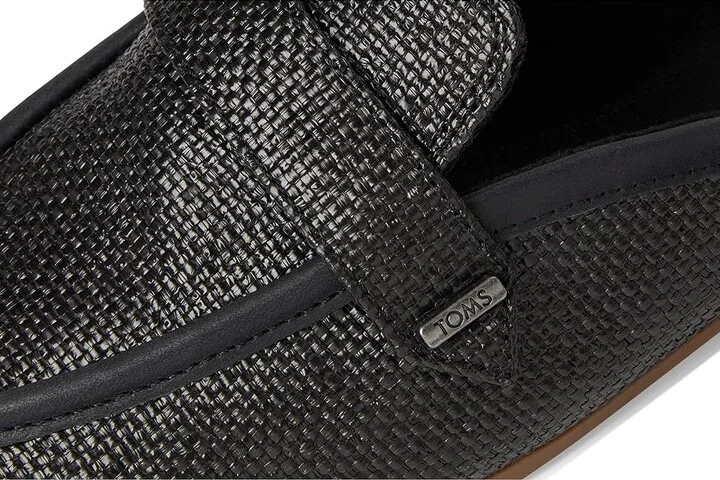 TOMS Lynette Mule Women's Flat Shoes Black Raffia/Leather : 9.5 B - Medium, Leather/Polyester/Rubber - Image 7