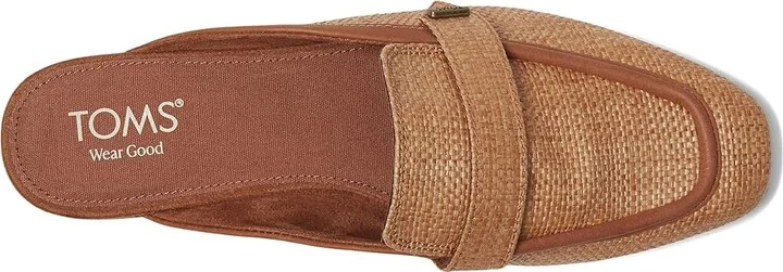 TOMS Lynette Mule Women's Flat Shoes Brown Sugar Raffia/Leather : 7.5 B - Medium, Leather/Polyester/Rubber - Image 2