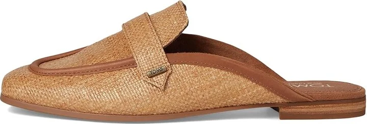 TOMS Lynette Mule Women's Flat Shoes Brown Sugar Raffia/Leather : 7.5 B - Medium, Leather/Polyester/Rubber - Image 6